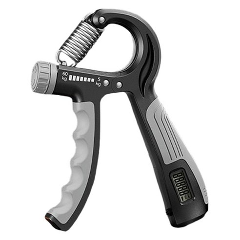 BOSHUJIAN 강도조절 카운팅 손 악력기, 그레이, 1개