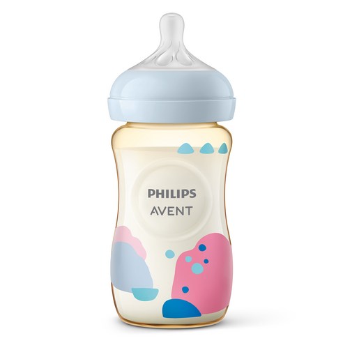 필립스아벤트 아기편한 PPSU 젖병 SCY943/01, 핑크 + 블루, 260ml, 1개
