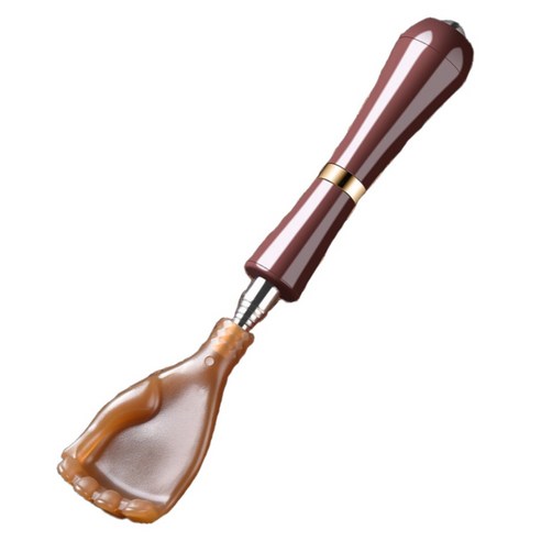 살림핏 휴대용 효자손 등긁개 3.5 x 54 cm, 버건디, 1개