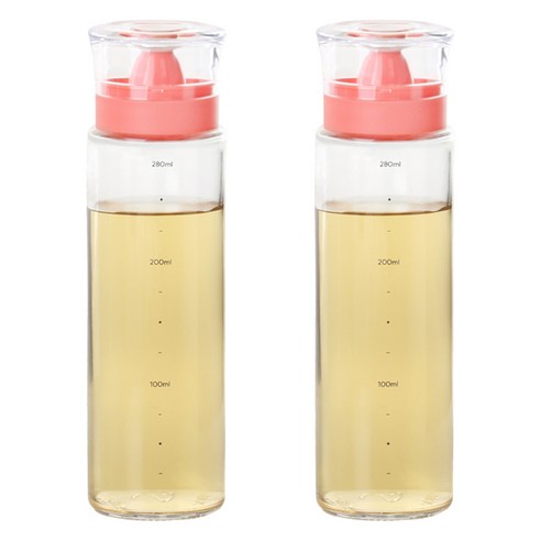 키텐실 시노글라스 비스포크 실리콘 오일병 S-Cap 코랄, 2개, 300ml