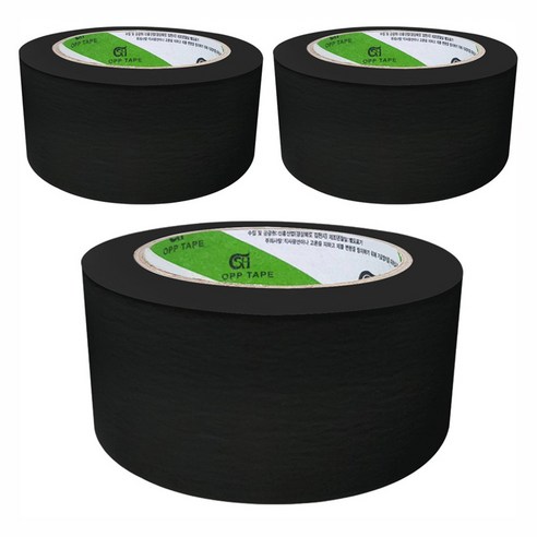신흥테이프 마스킹 테이프 검정 48mm x 40m, 3개