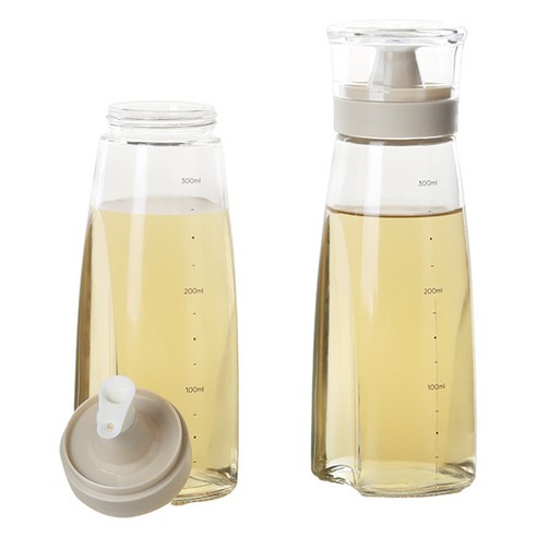 키텐실 시노글라스 비스포크 양방향 멀티 실리콘 오일병 M Cap 베이지, 2개, 320ml