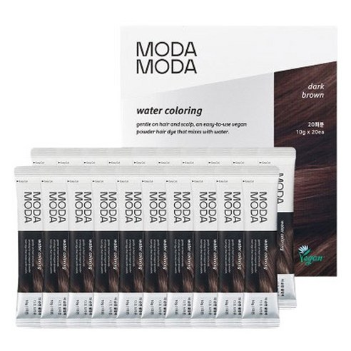 모다모다 더 순한 물염색제 20p, 다크브라운, 200g, 1개