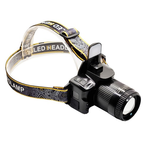 WhiteLaser COB LED 충전식 야외 줌 해루질 헤드랜턴 DJ-31, 1개