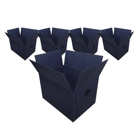 광동 손베임방지 이사박스, 네이비, 5개