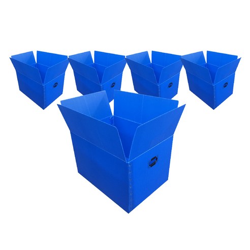 광동 손베임방지 이사박스, 블루, 5개