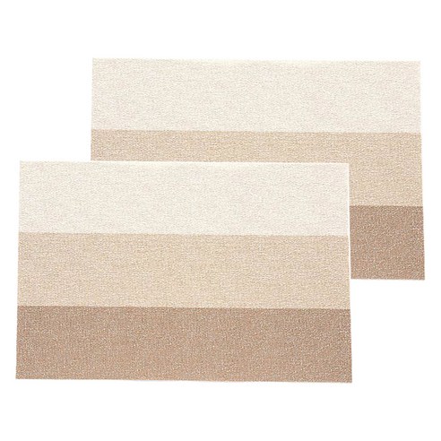 엘라라 방수 사각 테이블 식탁 매트, 가로브라운, 2개, 45 x 30 cm