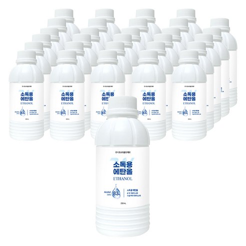 더블유제약 소독용 83% 에탄올, 50개, 250ml
