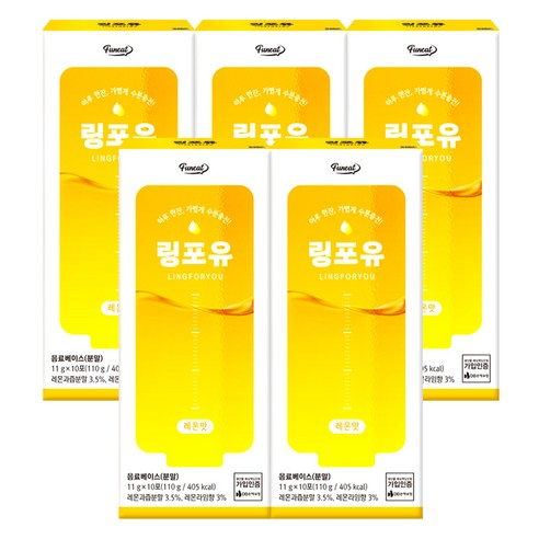 퍼니트 링포유 이온음료 분말 레몬맛, 110g, 5개