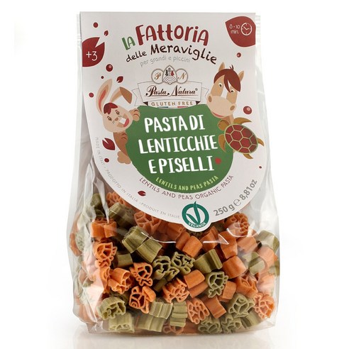 파스타내츄라 동물모양 유기농 파스타, 250g, 1개