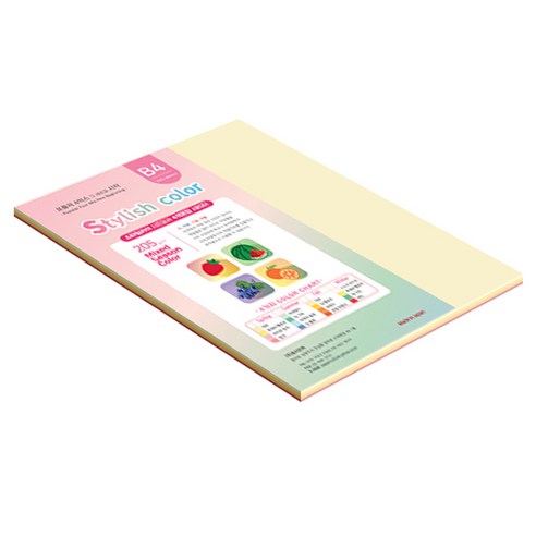 종이문화 SS 스타일리쉬 시즌 두꺼운 혼합색지 205g 02 Summer, 20개, B4