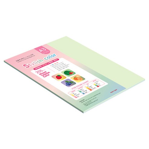 종이문화 SS 스타일리쉬 시즌 두꺼운 혼합색지 205g 01 Spring, 13개, A3