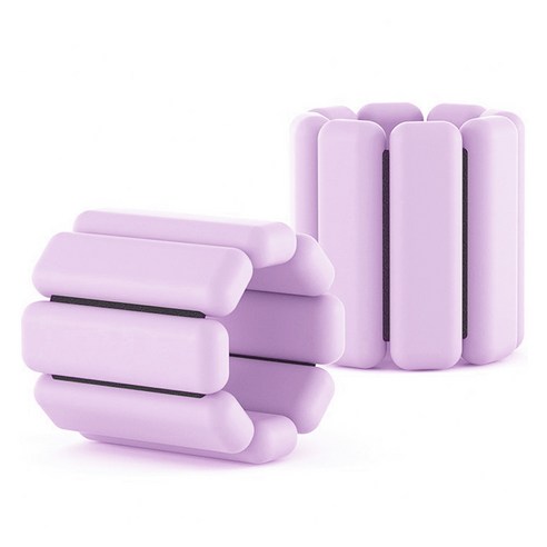 루아즈 손목 발목 실리콘 모래주머니 중량밴드 2p, 퍼플, 1kg