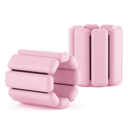 루아즈 손목 발목 실리콘 모래주머니 중량밴드 2p, 라이트 핑크, 1kg