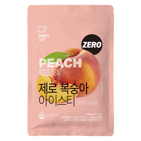 스위트컵 제로 복숭아 아이스티 파우더, 500g, 1개, 1개입