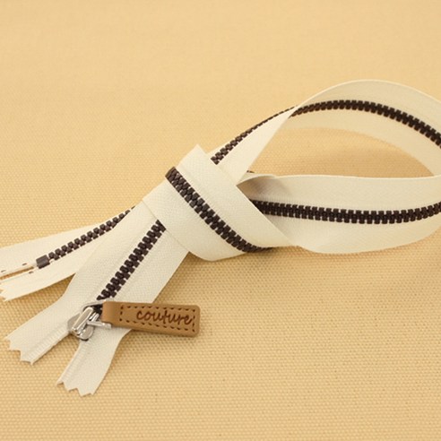 해피베어스 꾸뛰르 소잉 지퍼 50cm, 다크브라운, 1개