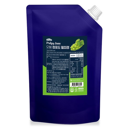 오붐 청포도 펄피잼, 1kg, 1개