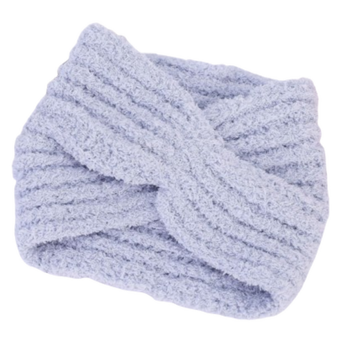 꾸지 부드러운 극세사 세안 헤어밴드 21 x 15 cm, 블루, 1개
