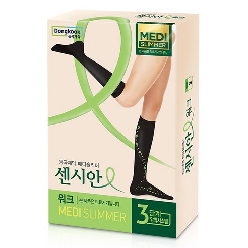 센시안 워크 동국제약 의료기기 압박 반스타킹 블랙, 1개