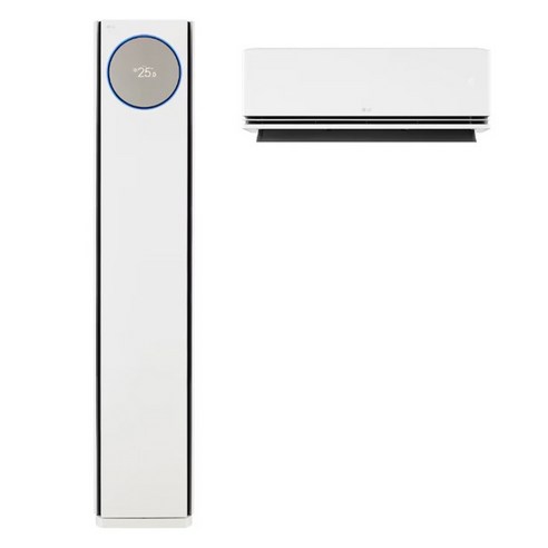 LG전자 인버터 58.5㎡(17.7평)+18.7㎡(5.7평) 휘센 오브제컬렉션 타워I 2in1 9시리즈 에어컨 실내기 세트 방문설치, FQ18FN9HA2M, 매립배관형