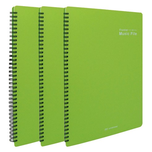 현풍 프론티어 악보화일 A4 40p, 연두색, 3개