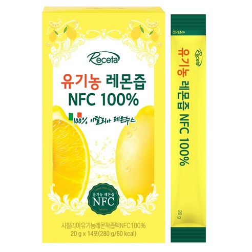 레세타 유기농 레몬즙 NFC 100%, 280g, 1개