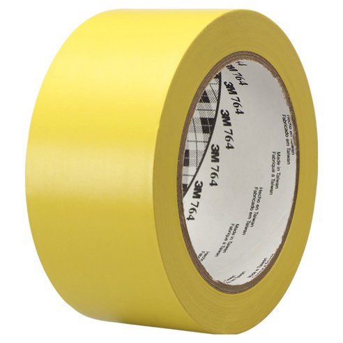 3M 바닥 라인 764 테이프 노랑 50.8mm x 32.9m, 1개