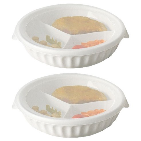 푸코 웨이브 3절 나눔찬통, 찬통 + 뚜껑 +패키지박스, 2개