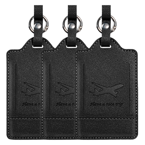 벨리안 튼튼한 여행용 캐리어 골프백 가죽 네임택 3p