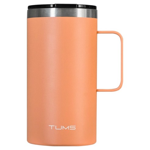 텀스 허니비 스텐 머그컵 550ml, 피치, 1개
