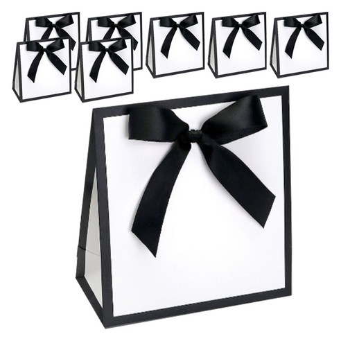 인디케이 라인 리본 상자 소, 화이트, 8개