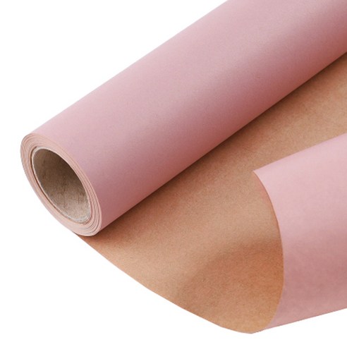 칼라 크라프트 종이롤 포장지 53cm x 15yd, 진핑크, 1개