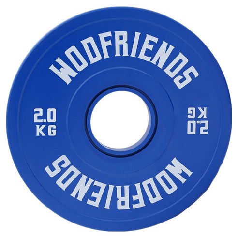 와드프렌즈 경량 저중량 바벨 역기 원판 플레이트, 블루, 2개, 2kg