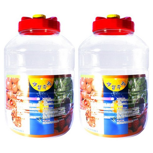 적색캡 과실주 담금주 매실병, 2개, 15L