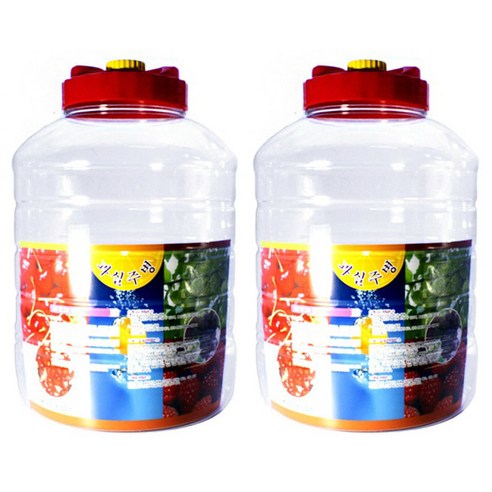 적색캡 과실주 담금주 매실병, 2개, 18L