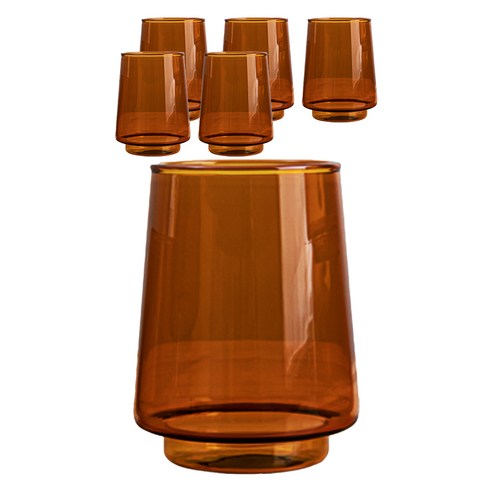 칼딘 세도나 내열유리 커피 텀블러 340ml, 엠버, 6개