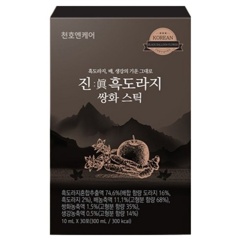 천호엔케어 진 흑도라지 쌍화스틱 30p, 300ml, 1개