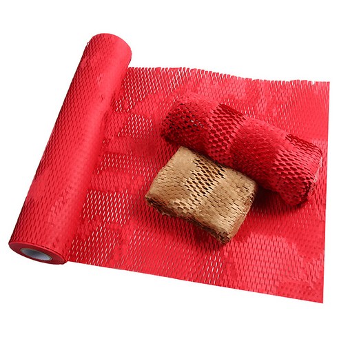 세븐집 종이완충재 버블 크라프트 포장지 50cm x 50m, 레드, 1개