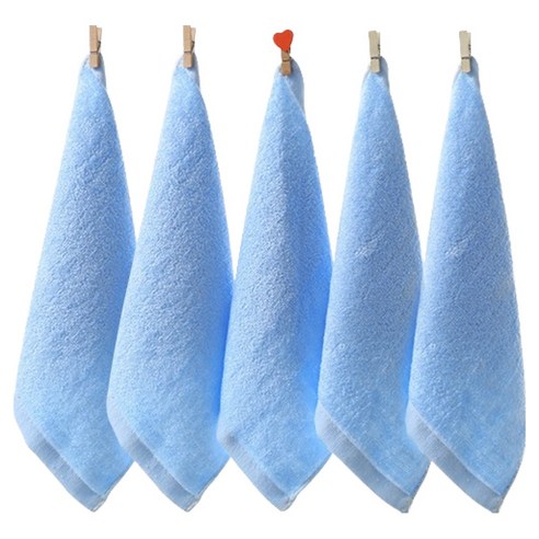 PDS리빙 뱀부얀 30수 핸드타월 25 x 25 cm, 스카이블루, 5개