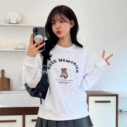 디아미뇽 모리 루즈핏 긴팔 맨투맨