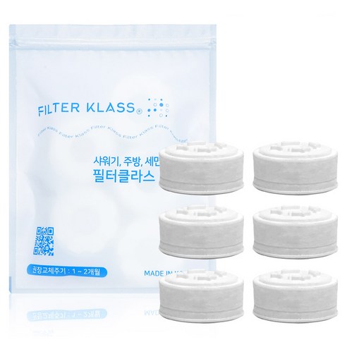 필터클래스 아토젯 프리미엄 세면대 호환 녹물필터 x 6p 세트, 1세트, 무향