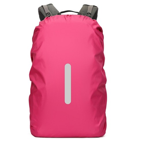 온트리 야광반사 배낭 가방 방수커버 35L, 핑크, 1개