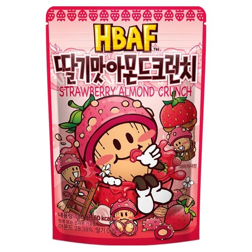 바프 딸기맛 아몬드 크런치, 100g, 1개