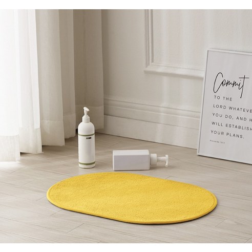 일상에 스며드는 포근한 안식처, 허밍 타원형 발매트