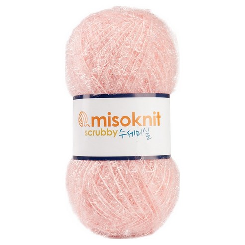미소털실 펄 수세미실 80g, 31베이비핑크, 1개