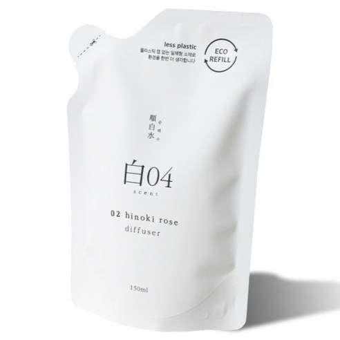 순백수 히노키 로즈 디퓨저 리필 + 리드스틱, 히노키로즈, 150ml, 1개