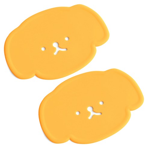 에이드엘 펀칭퍼피 실리콘 컵받침, 치즈, 2개