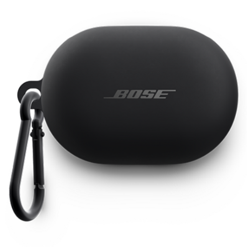 보스 QC 이어버드 실리콘 커버 케이스, 블랙, 1개, Bose QC Earbuds Silicone Case Cover