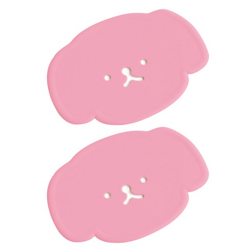 에이드엘 펀칭 퍼피 실리콘 컵받침, 인디핑크, 2개