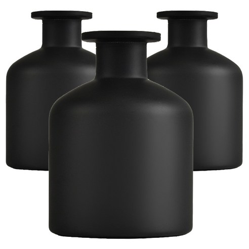 꼬까 시약병 디퓨저 용기, 매트블랙, 3개, 250ml